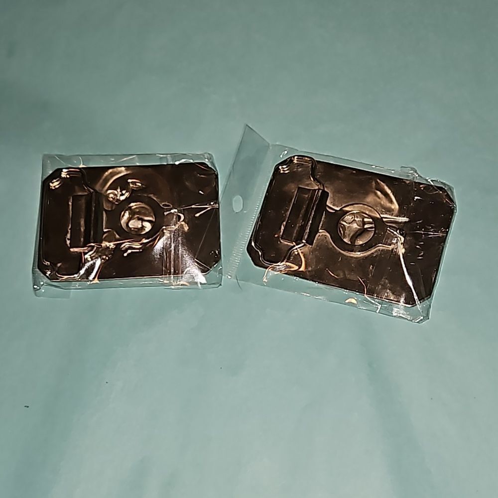 Western Style Silver Belt Buckles (2)